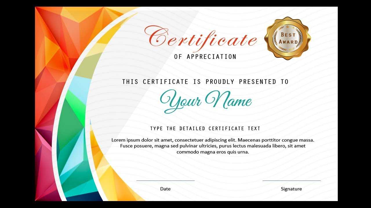 How To Make A Certificate In Powerpoint/professional Certificate  Design/free Ppt Throughout Professional Certificate Templates For Word