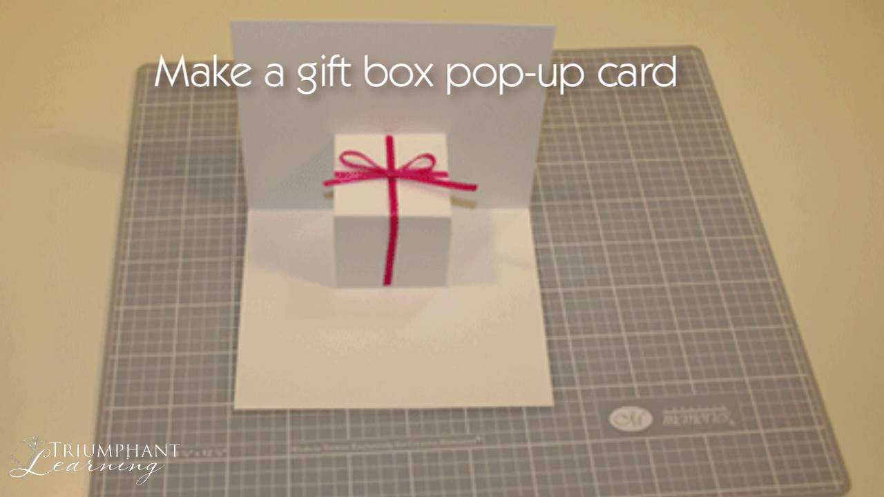 How To Make A Gift Box Pop Up Card Intended For Pop Up Card Box Template