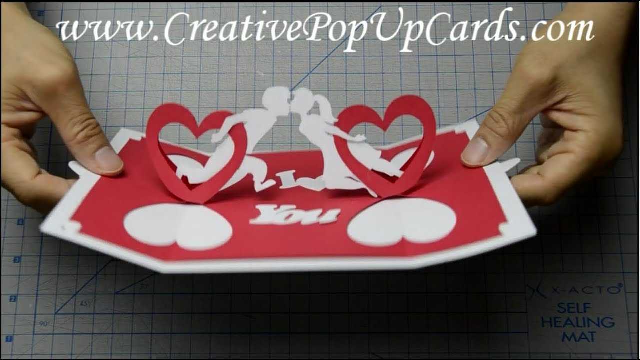 How To Make A Valentines Day Pop Up Card: Twisting Hearts Inside Twisting Hearts Pop Up Card Template