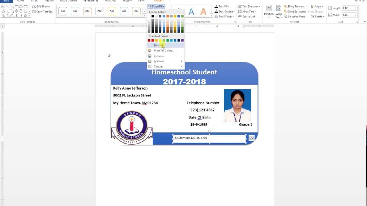How To Make Id Cards On Microsoft Word - Calep.midnightpig.co With Id Card Template For Microsoft Word