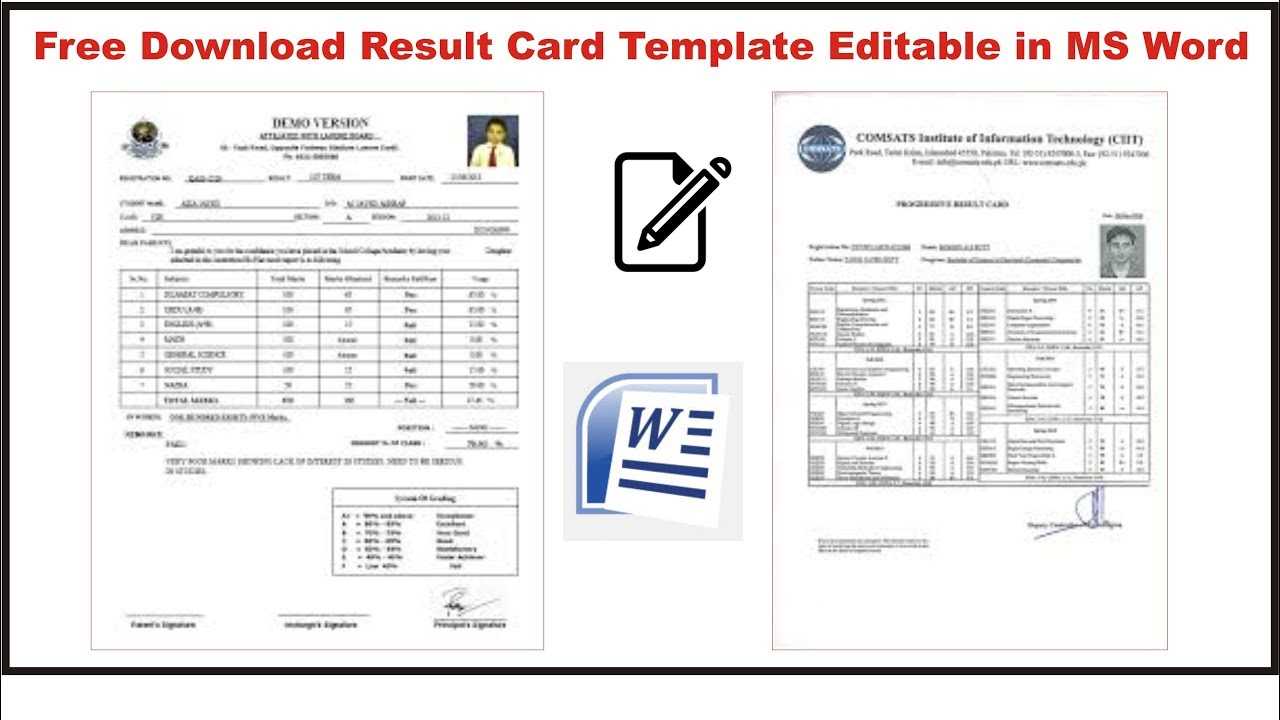 How To Make Result Card In Ms Word For Result Card Template