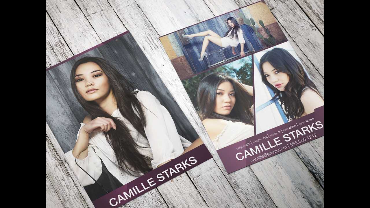How To Make Your Own Model Comp Card In Photoshop With Regard To Free Model Comp Card Template
