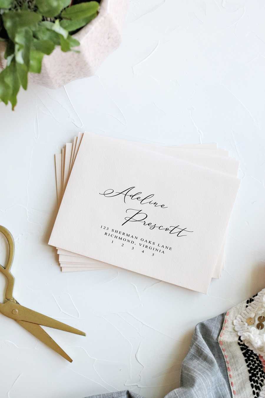 How To Print Envelopes The Easy Way | Pipkin Paper Company In Paper Source Templates Place Cards
