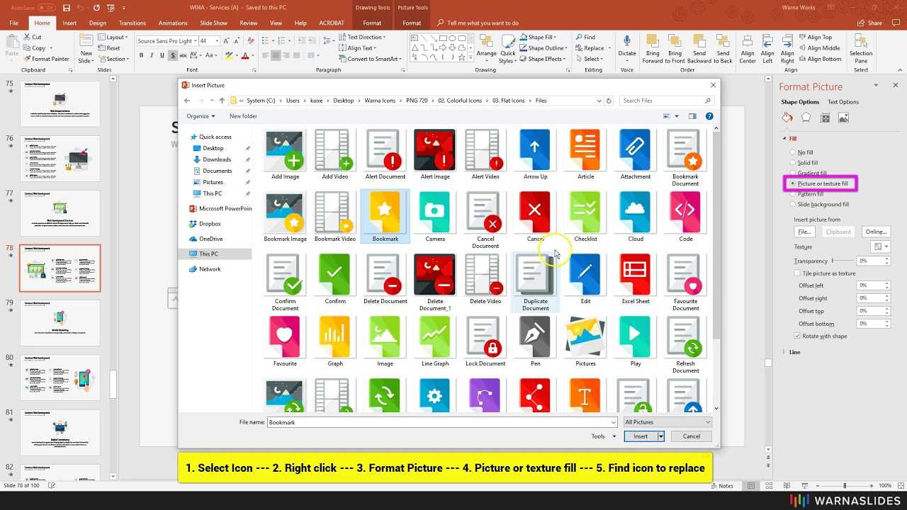 How To Replace Icon In Powerpoint Template - Warna Slides With Powerpoint Replace Template