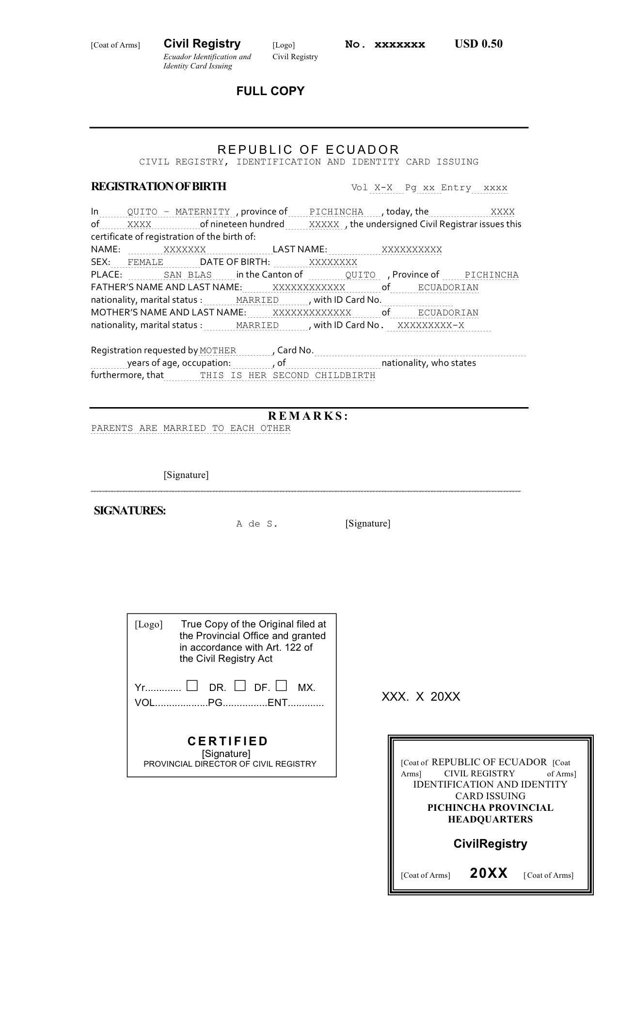How To Translate A Mexican Birth Certificate To English Throughout Mexican Birth Certificate Translation Template