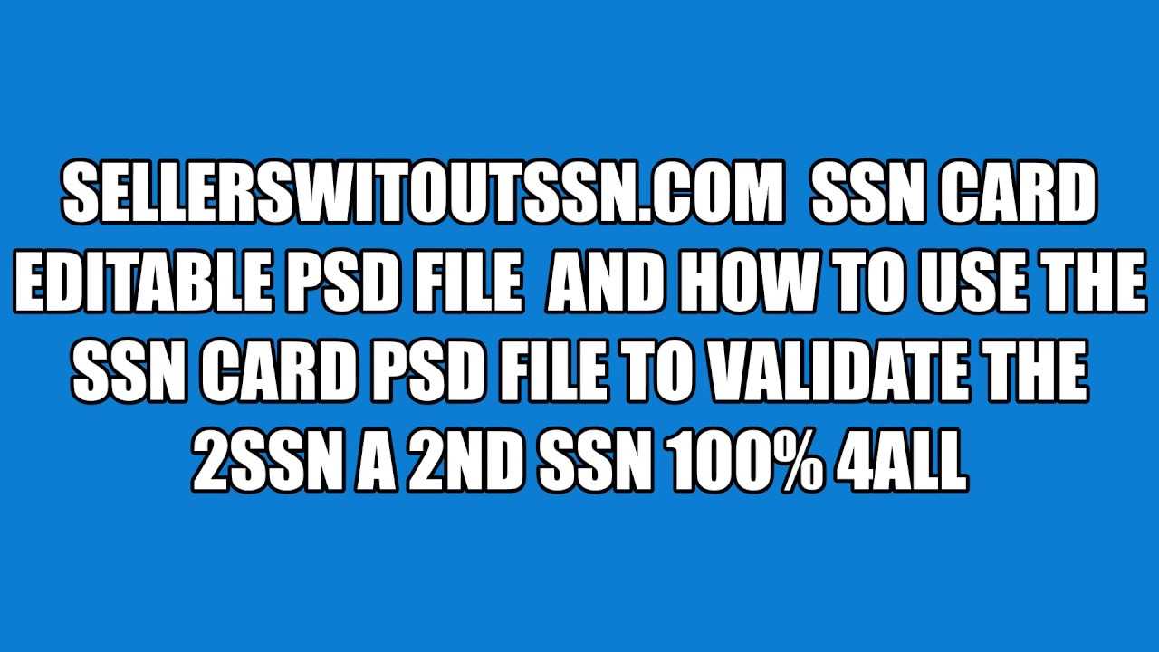 How To Use Ssn Card Psd Template Mini Coursesellerswithoutssn Inside Ssn Card Template