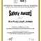 Hse Certificate Sample Certificate Templates Safety Award With Regard To Safety Recognition Certificate Template
