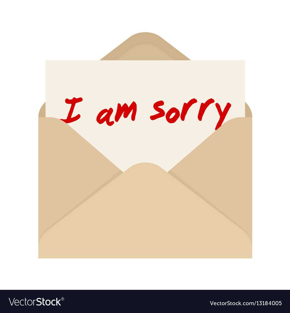 I Am Sorry Card In Brown Envelope The Letter Regarding Sorry Card Template
