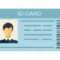 Id Card Isolated On White Background. Identification Card Icon within Personal Identification Card Template
