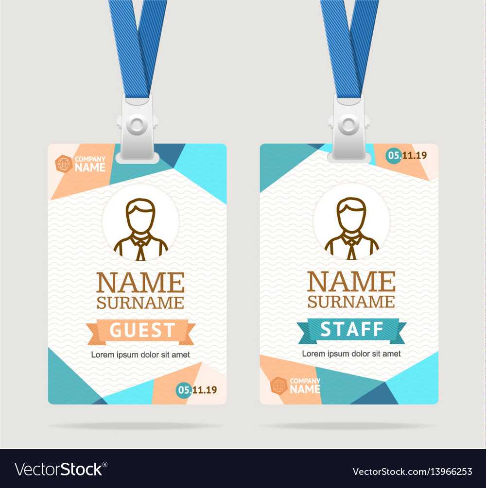 Id Card Template Plastic Badge Intended For Pvc Card Template