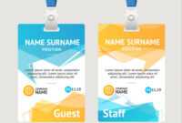 Id Card Template Plastic Badge with Conference Id Card Template