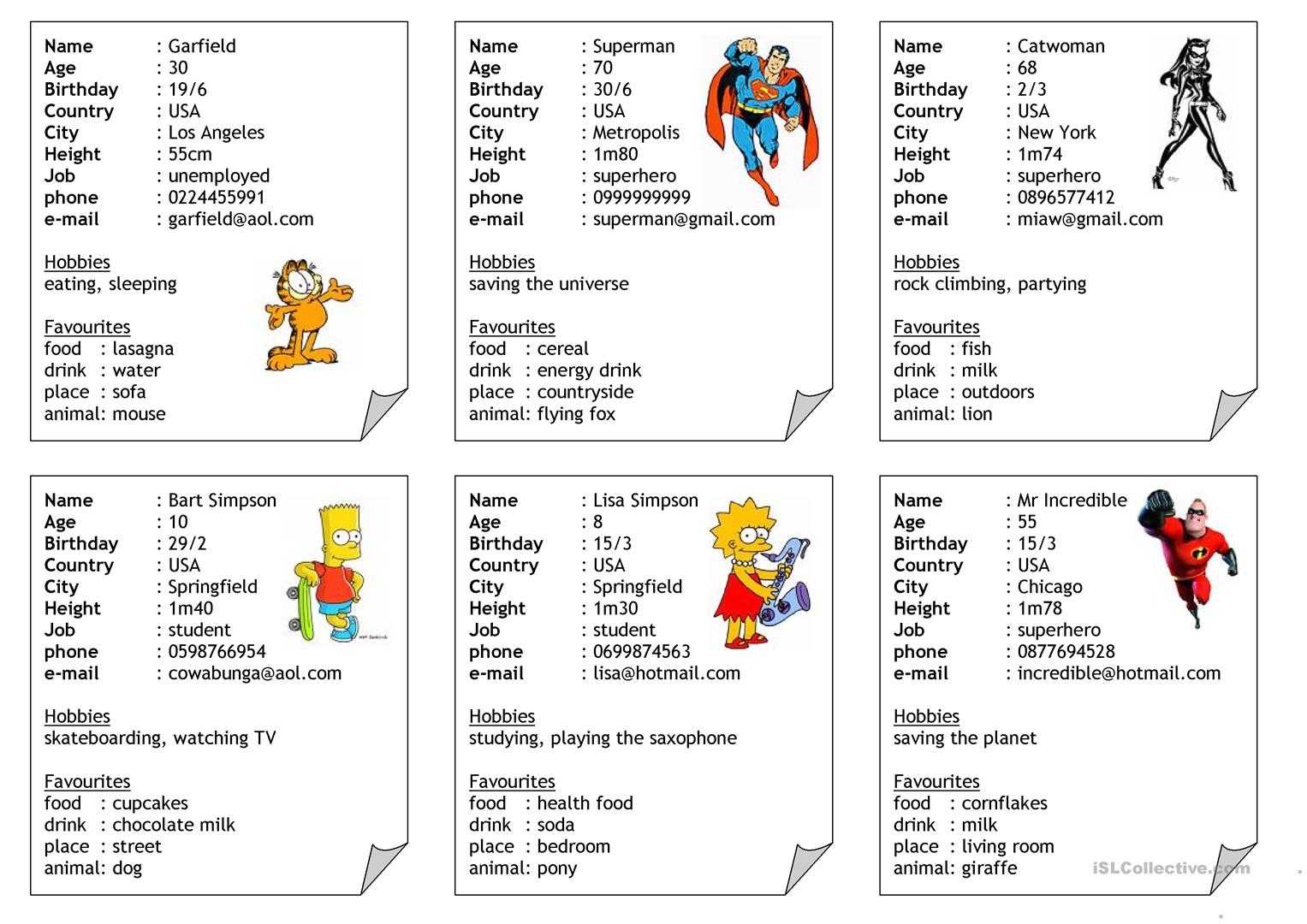 Id Cards – English Esl Worksheets For Distance Learning And With Regard To Id Card Template For Kids