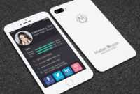 Iphone Style Business Card On Behance for Iphone Business Card Template