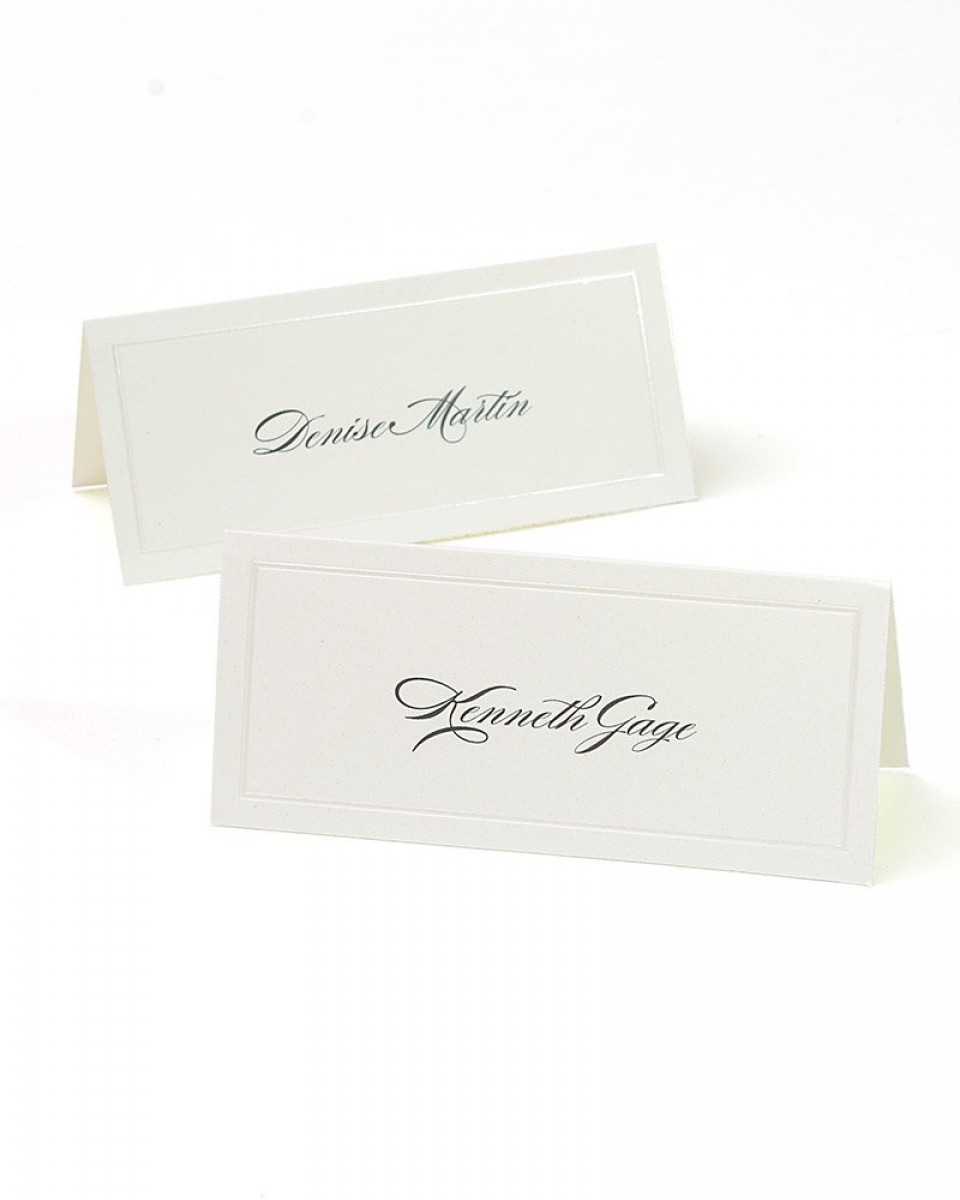Ivory Pearl Border Printable Place Cards Inside Paper Source Templates Place Cards