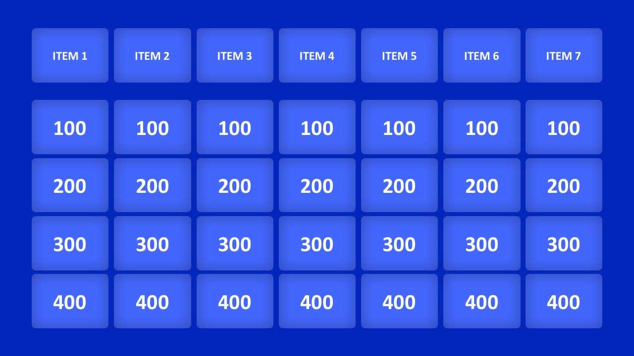 Jeopardy Game Powerpoint Templates With Quiz Show Template Powerpoint