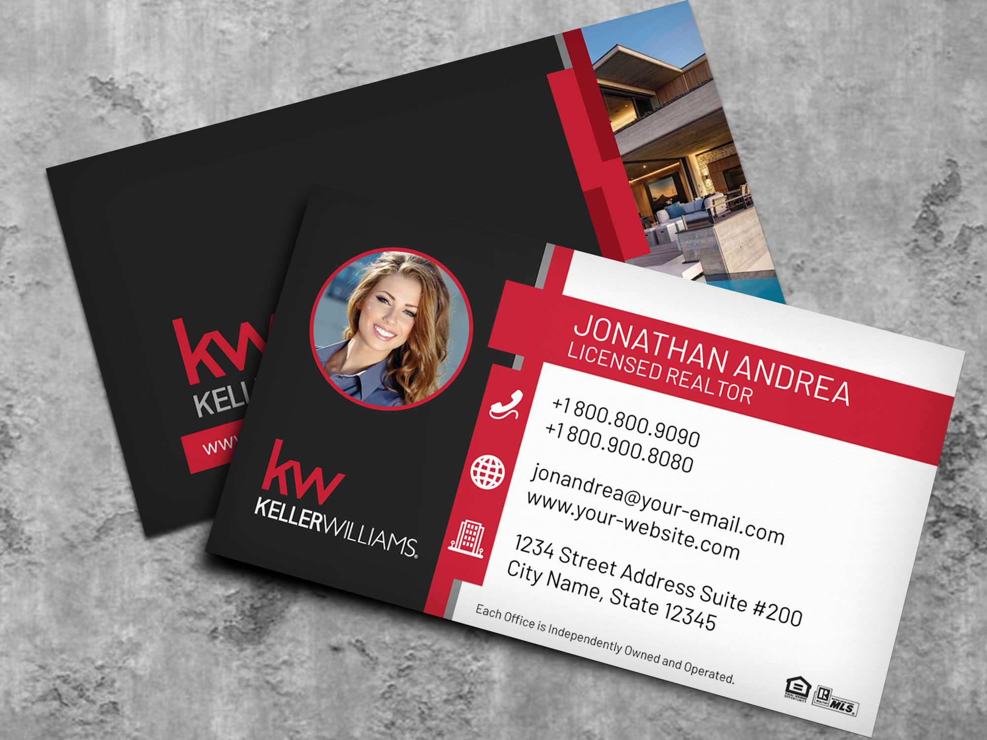 Keller Williams Business Card Template Bc19702Kw - Nusacreative Throughout Keller Williams Business Card Templates