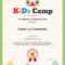 Kids Certificate Template For Camping Participation In Free Templates For Certificates Of Participation