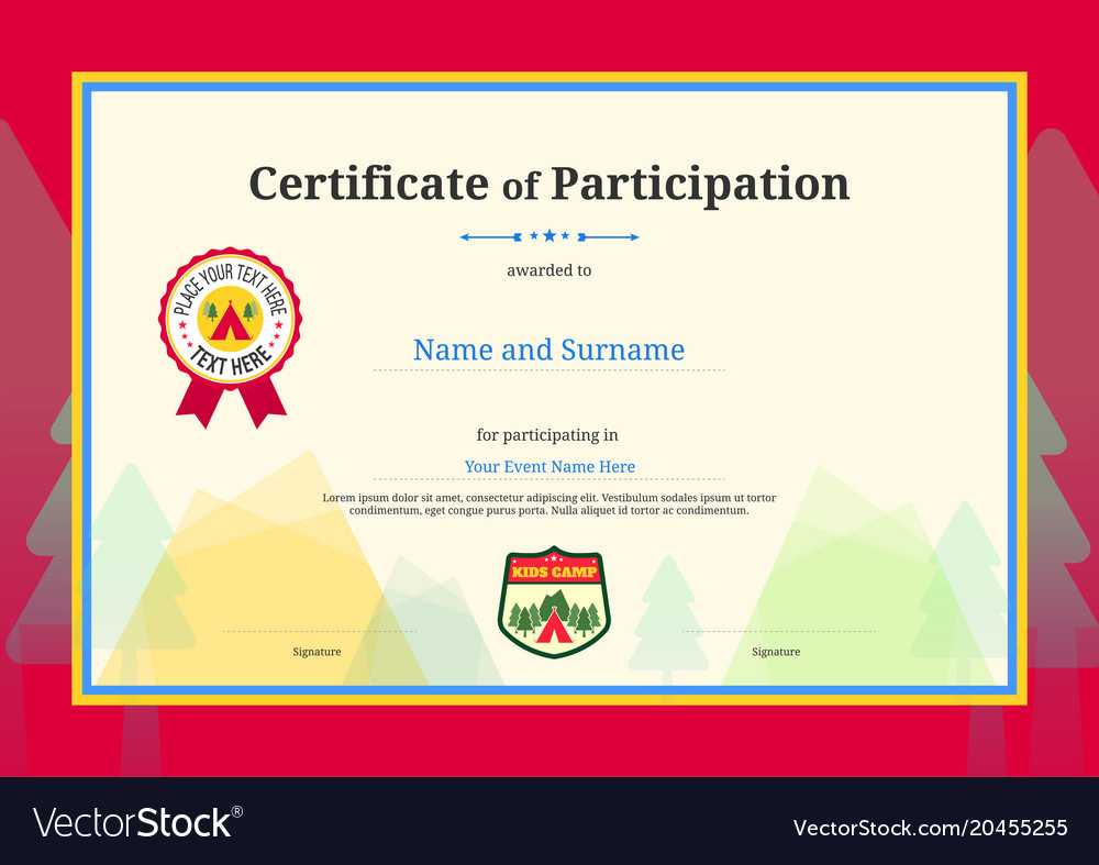 Kids Diploma Or Certificate Of Participation With Regard To Free Templates For Certificates Of Participation