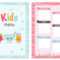 Kids Menu Card With Cartoon Food And. Cute Colorful Kids Meal.. Within Credit Card Template For Kids