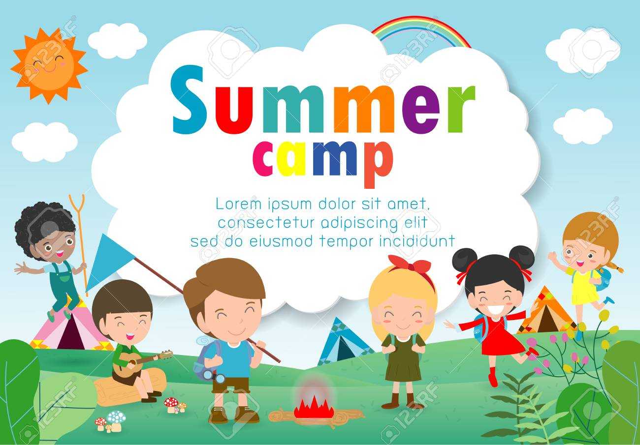 Kids Summer Camp Education Template For Advertising Brochure,.. Intended For Summer Camp Brochure Template Free Download