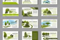 Landscape Design Studio Business Card Template with Landscaping Business Card Template