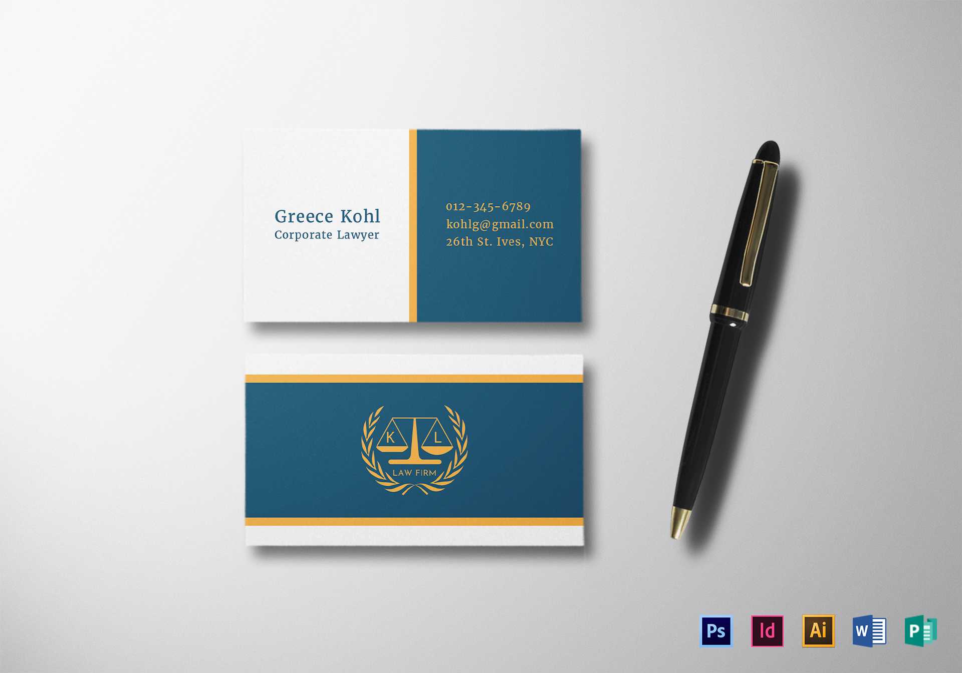 Lawyer Business Card Template With Regard To Lawyer Business Cards Templates