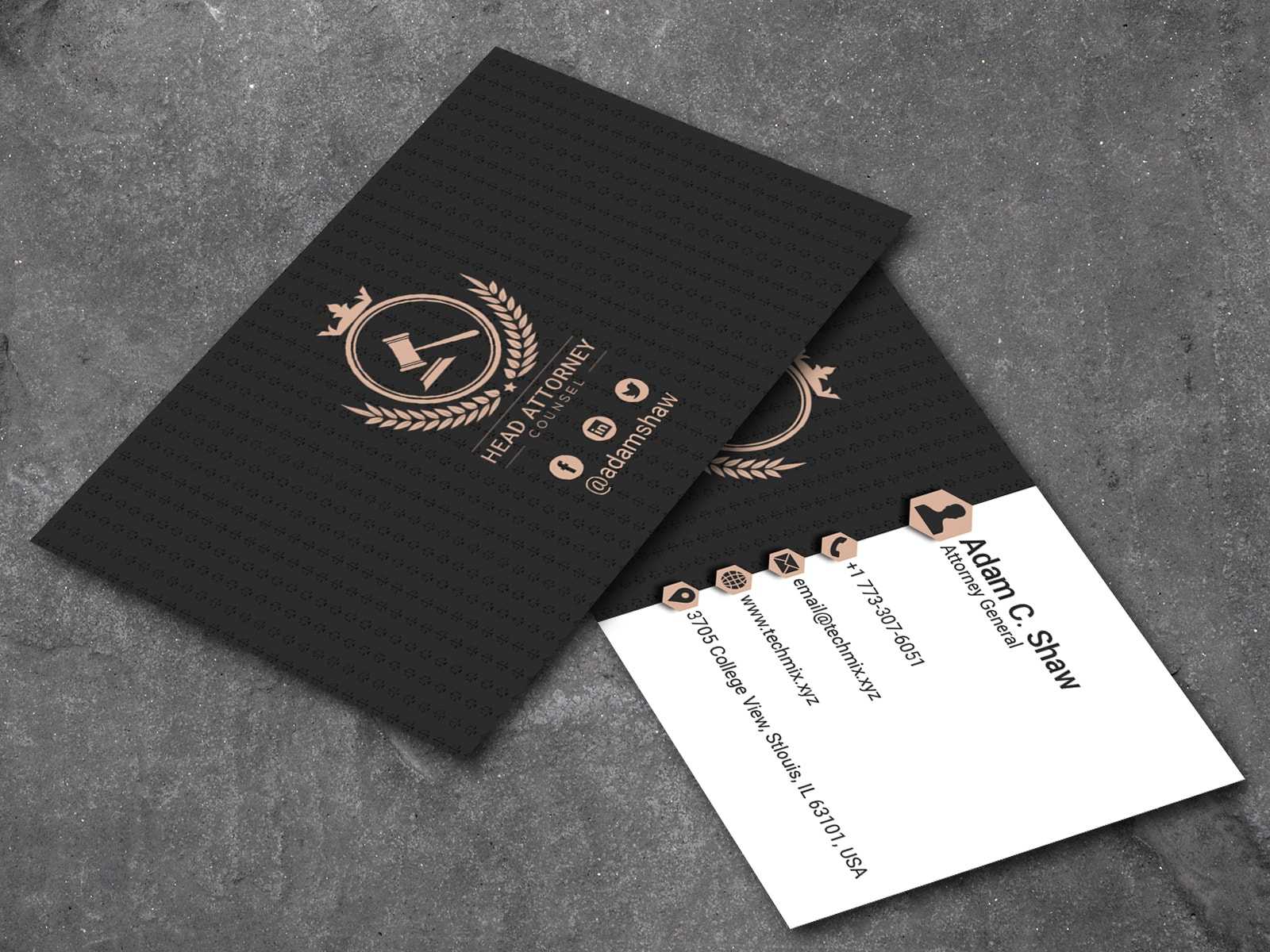 Lawyer Business Cards 2020 | Techmix With Regard To Lawyer Business Cards Templates