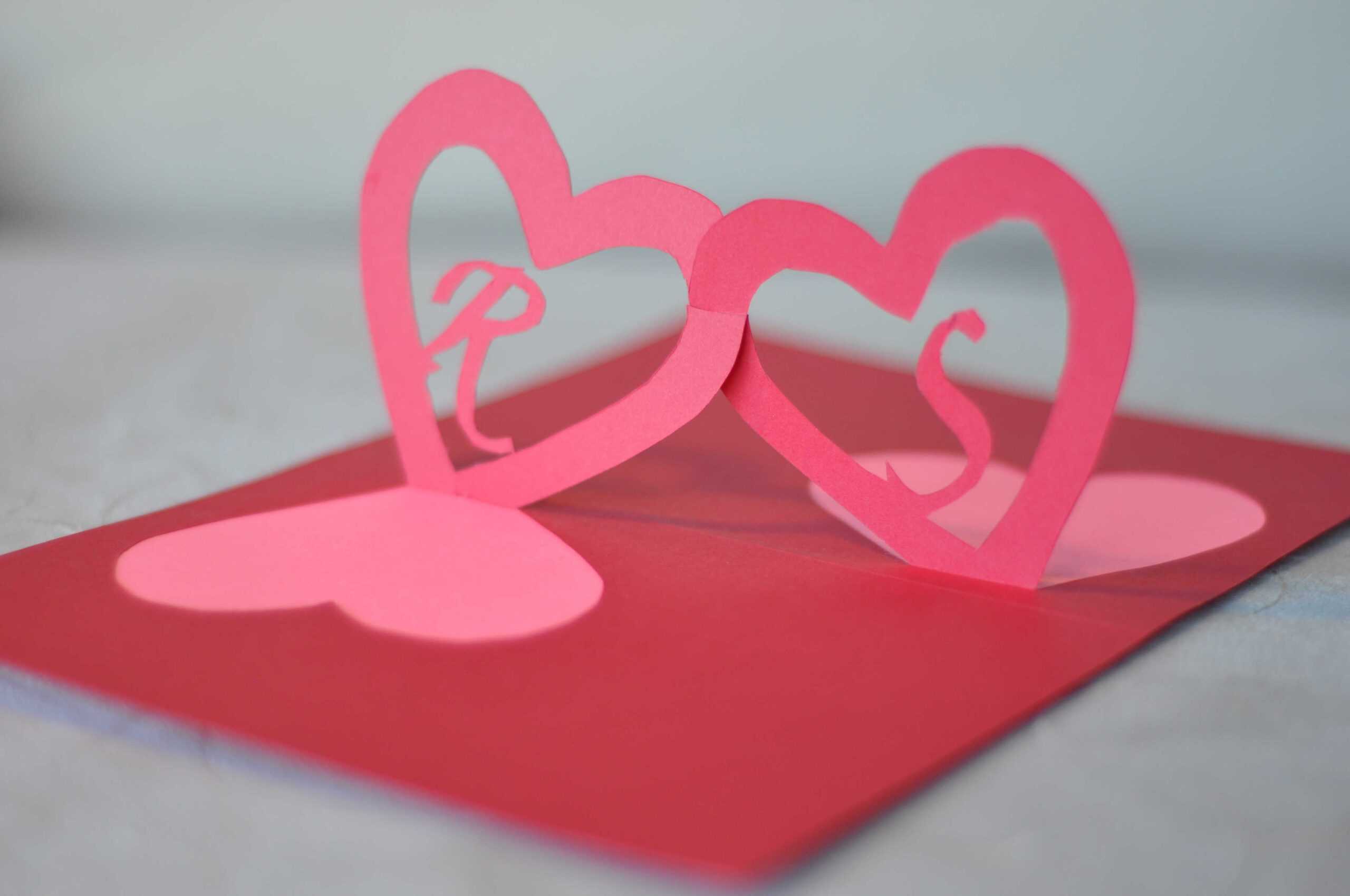 Linked Hearts Pop Up Card Template Throughout Twisting Hearts Pop Up Card Template