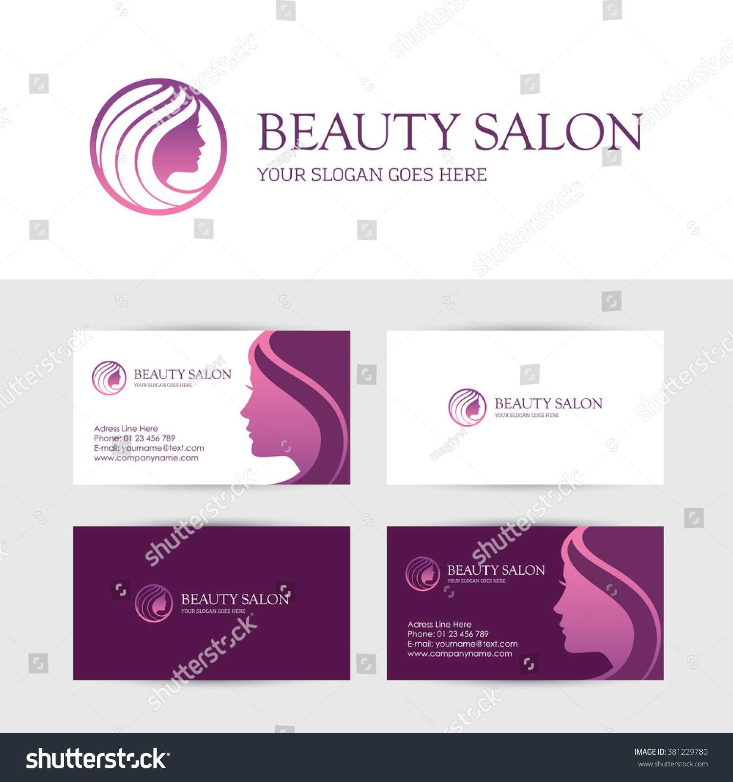 Logo Business Card Design Templates Beauty | Royalty Free Throughout Hair Salon Business Card Template