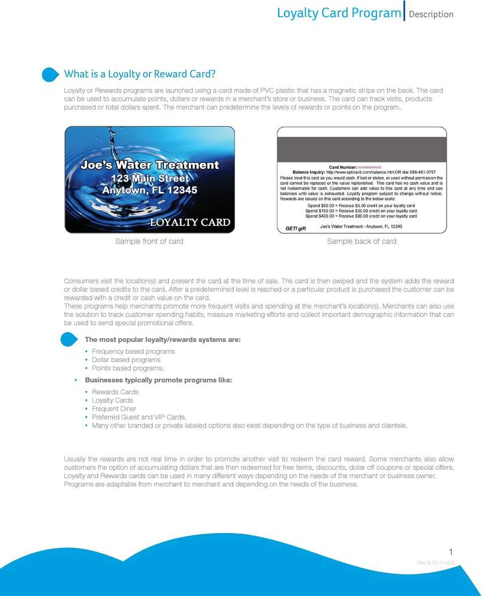 Loyalty Card Program Description – Pdf Free Download Throughout Frequent Diner Card Template