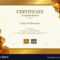 Luxury Certificate Template With Elegant Border For Certificate Border Design Templates