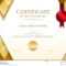 Luxury Certificate Template With Elegant Border Frame With Certificate Border Design Templates