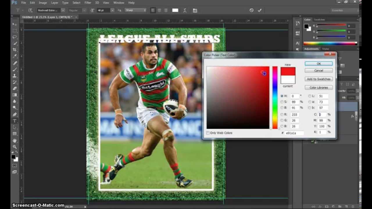 Make A Trading Card In Adobe Photoshop – Part 1 Throughout Soccer Trading Card Template