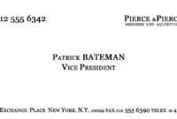 Make Patrick Bateman's Business Card - Youtube in Paul Allen Business Card Template