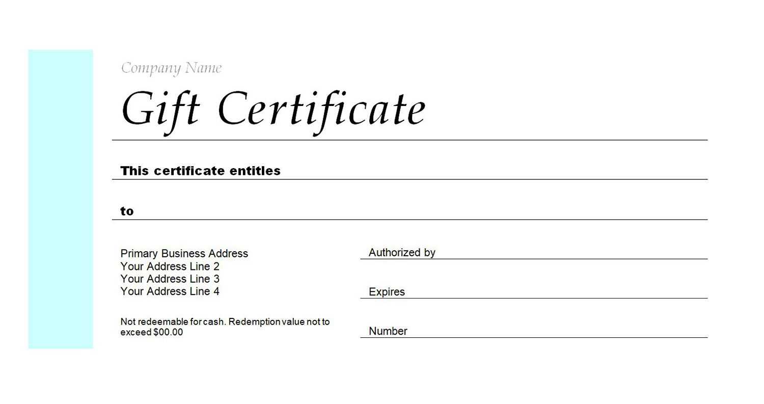 Make Your Own Gift Certificate Template Free – Calep Regarding Printable Gift Certificates Templates Free