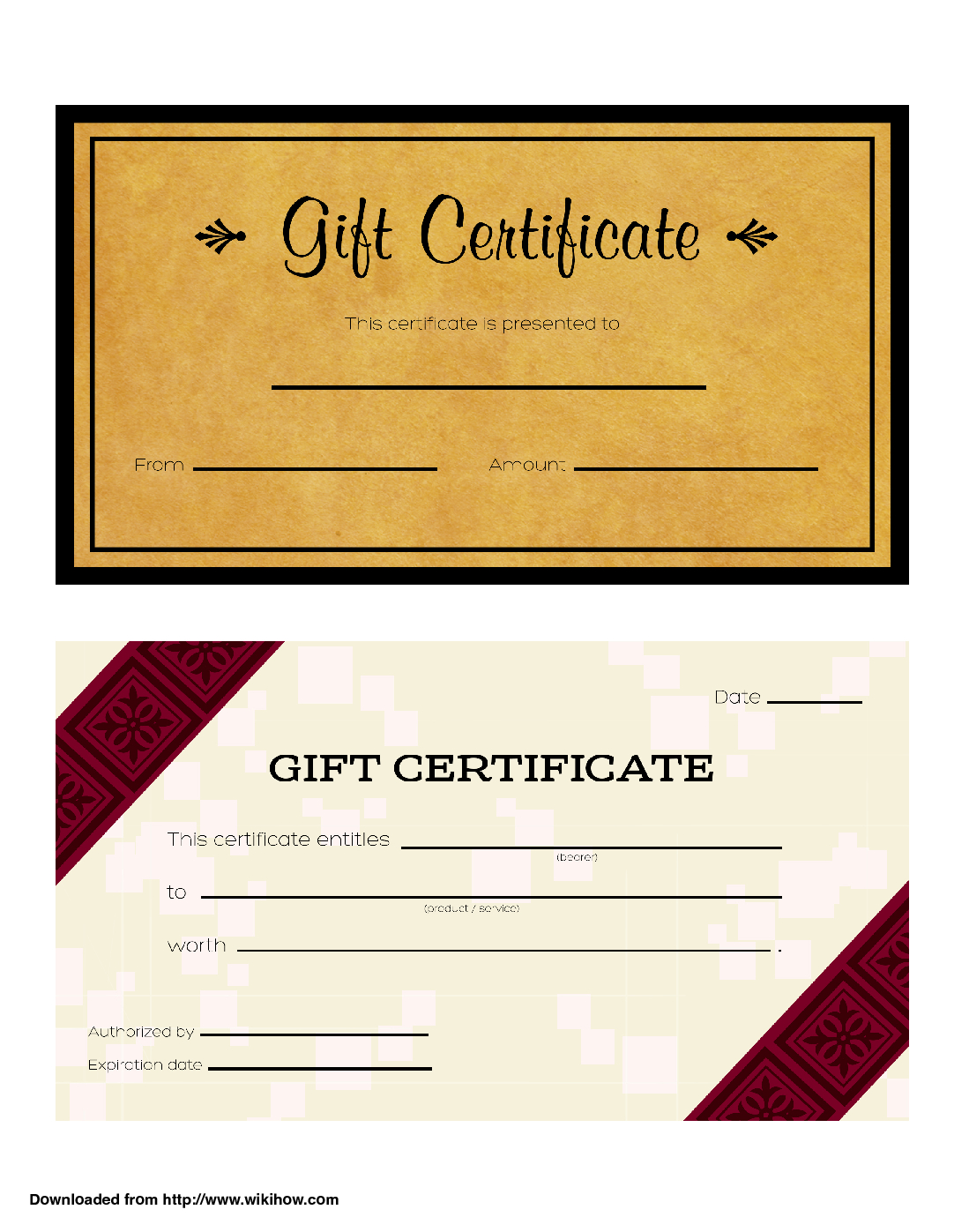 Make Your Own Gift Certificate Templates Free – Dalep Intended For Small Certificate Template