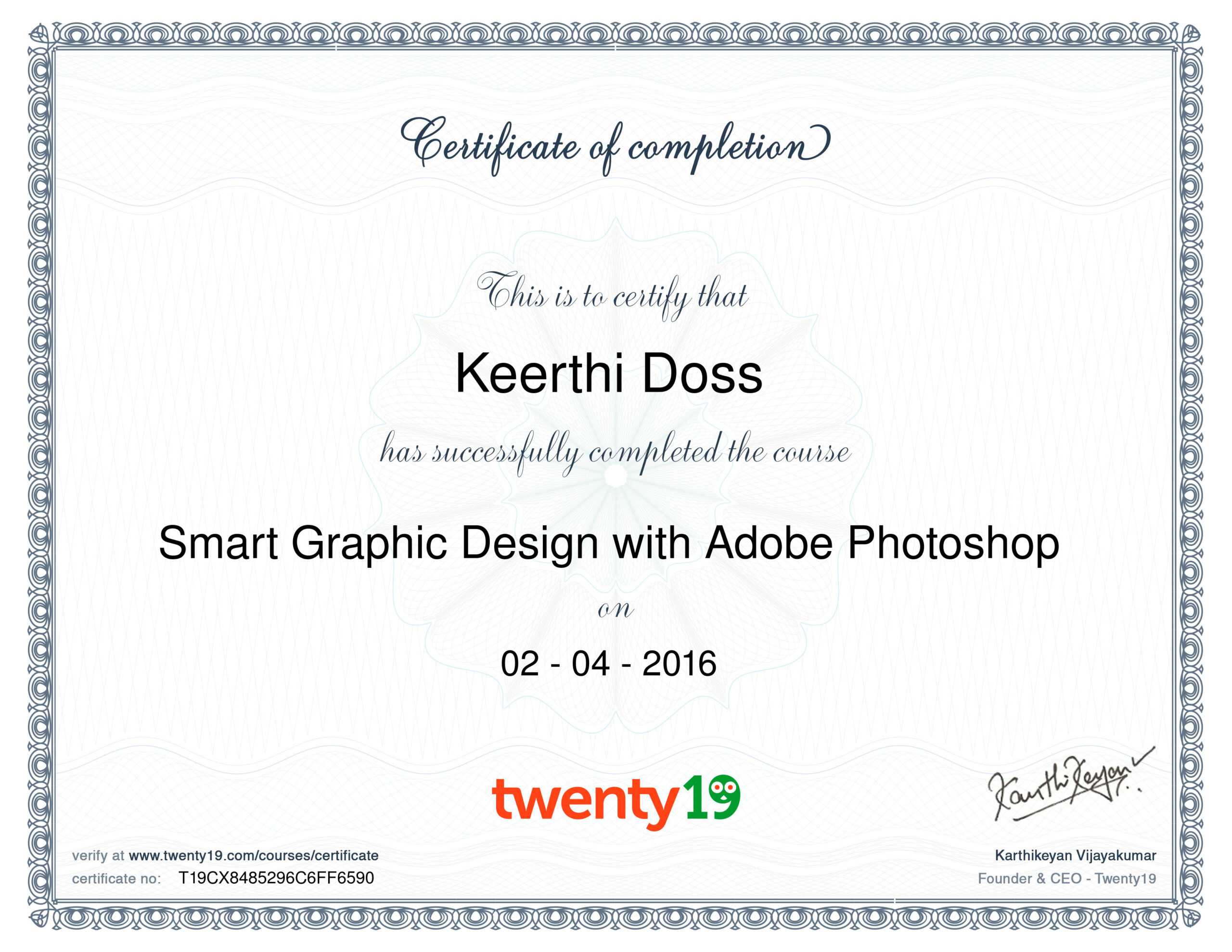 Marketing Adobe Certified Expert In Photoshop  Certificate Inside Track And Field Certificate Templates Free