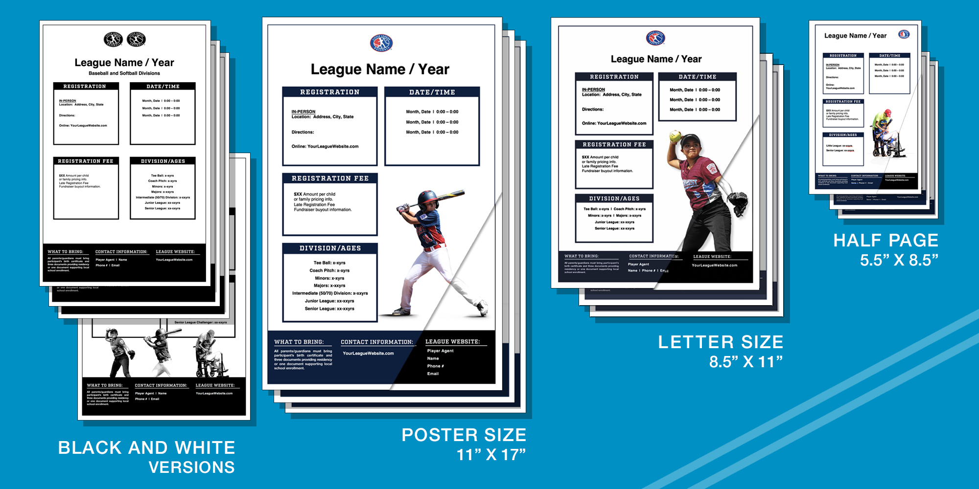 Marketing Resources – Registration Templates – Little League Throughout Softball Certificate Templates