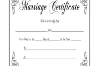 Marriage Certificate - Fill Online, Printable, Fillable with regard to Blank Marriage Certificate Template