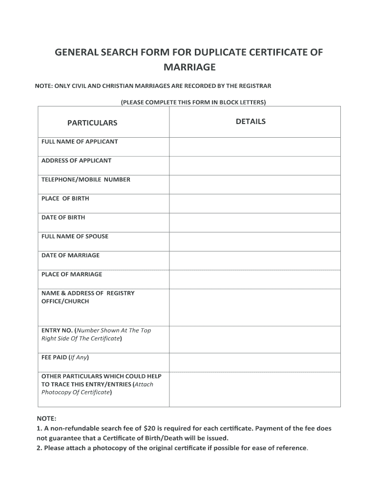 Marriage Certificate Format – Fill Online, Printable With Certificate Of Disposal Template