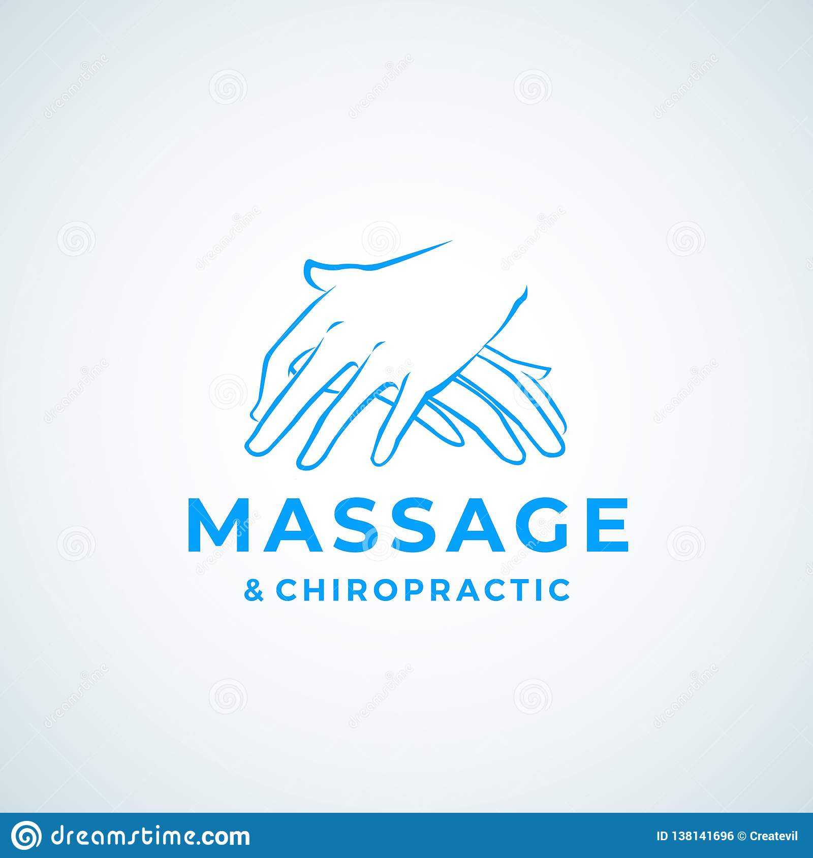 Massage And Chiropractic Absrtract Vector Sign, Symbol Or Inside Chiropractic Travel Card Template