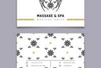 Massage And Spa Therapy Business Card Template in Massage Therapy Business Card Templates