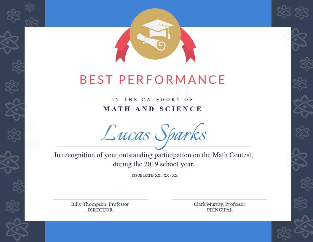 Math Contest - Certificate Template - Visme For Math Certificate Template