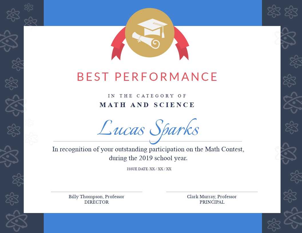 Math Contest – Certificate Template – Visme For Math Certificate Template