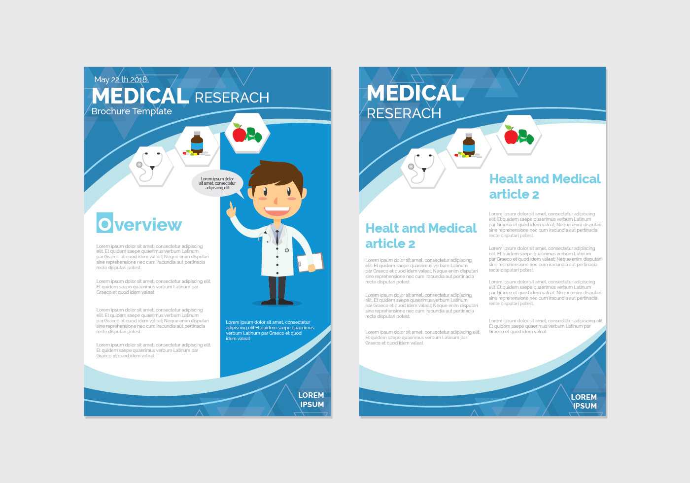 Medical Brochure Free Vector Art – (285 Free Downloads) Within Healthcare Brochure Templates Free Download