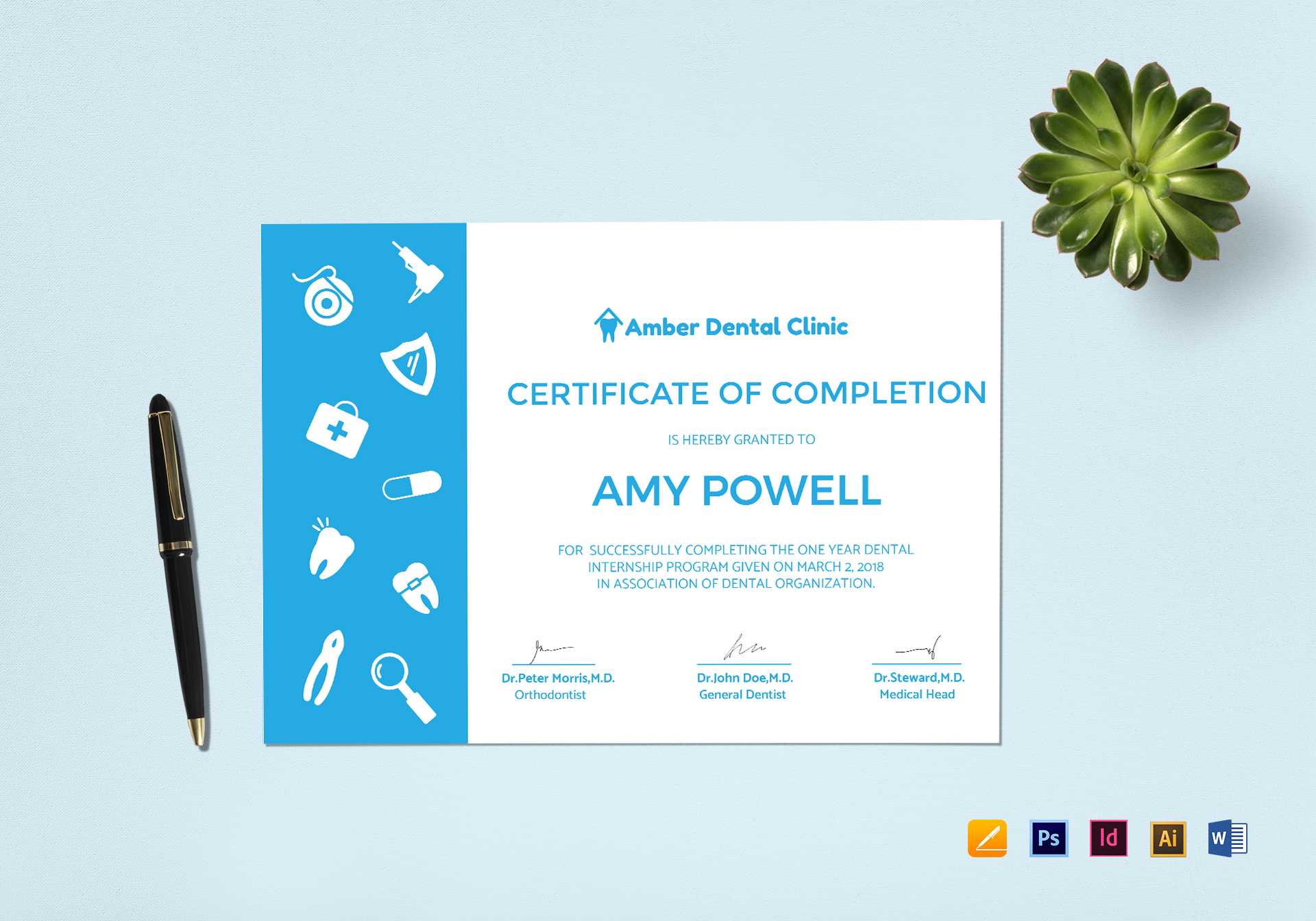 Medical Internship Certificate Template For Pages Certificate Templates