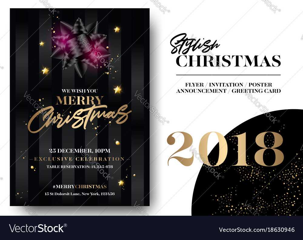 Merry Christmas Greeting Card Template Elegant Throughout Table Reservation Card Template