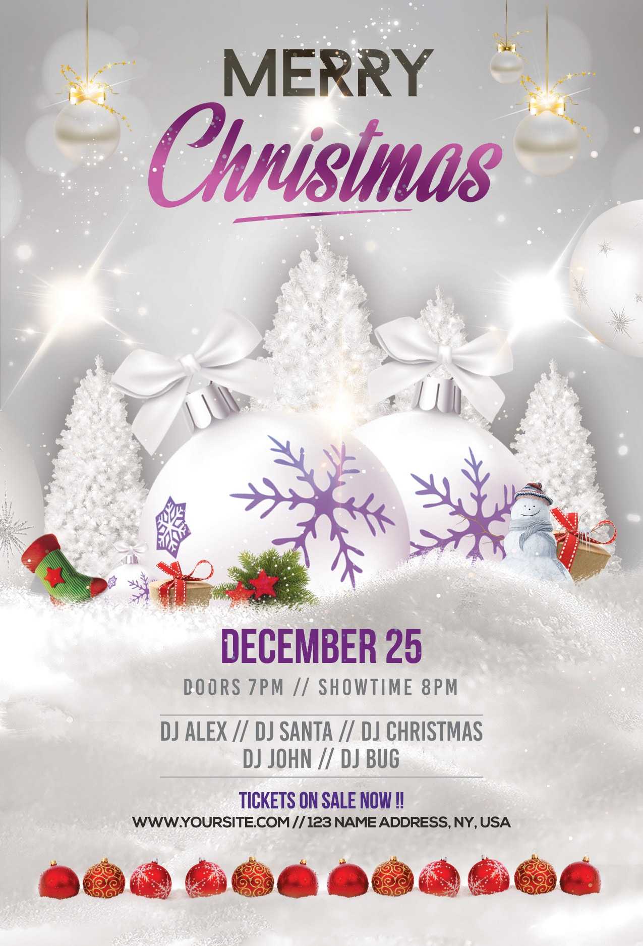 Merry Christmas & Holiday Free Psd Flyer Template - Stockpsd With Regard To Christmas Brochure Templates Free