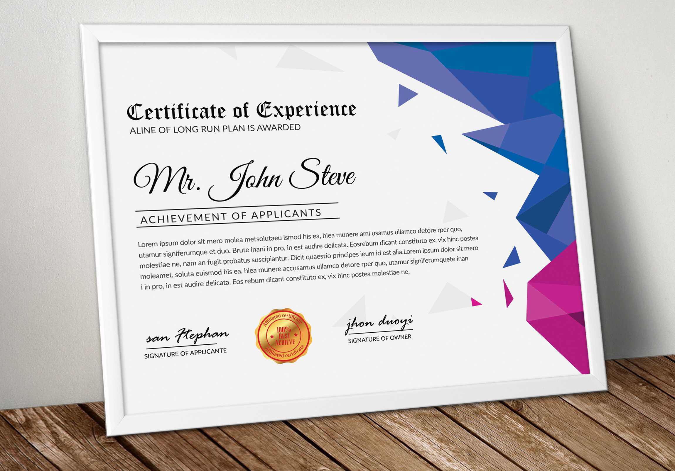 Microsoft Word Certificate Template – Vsual Throughout Professional Certificate Templates For Word