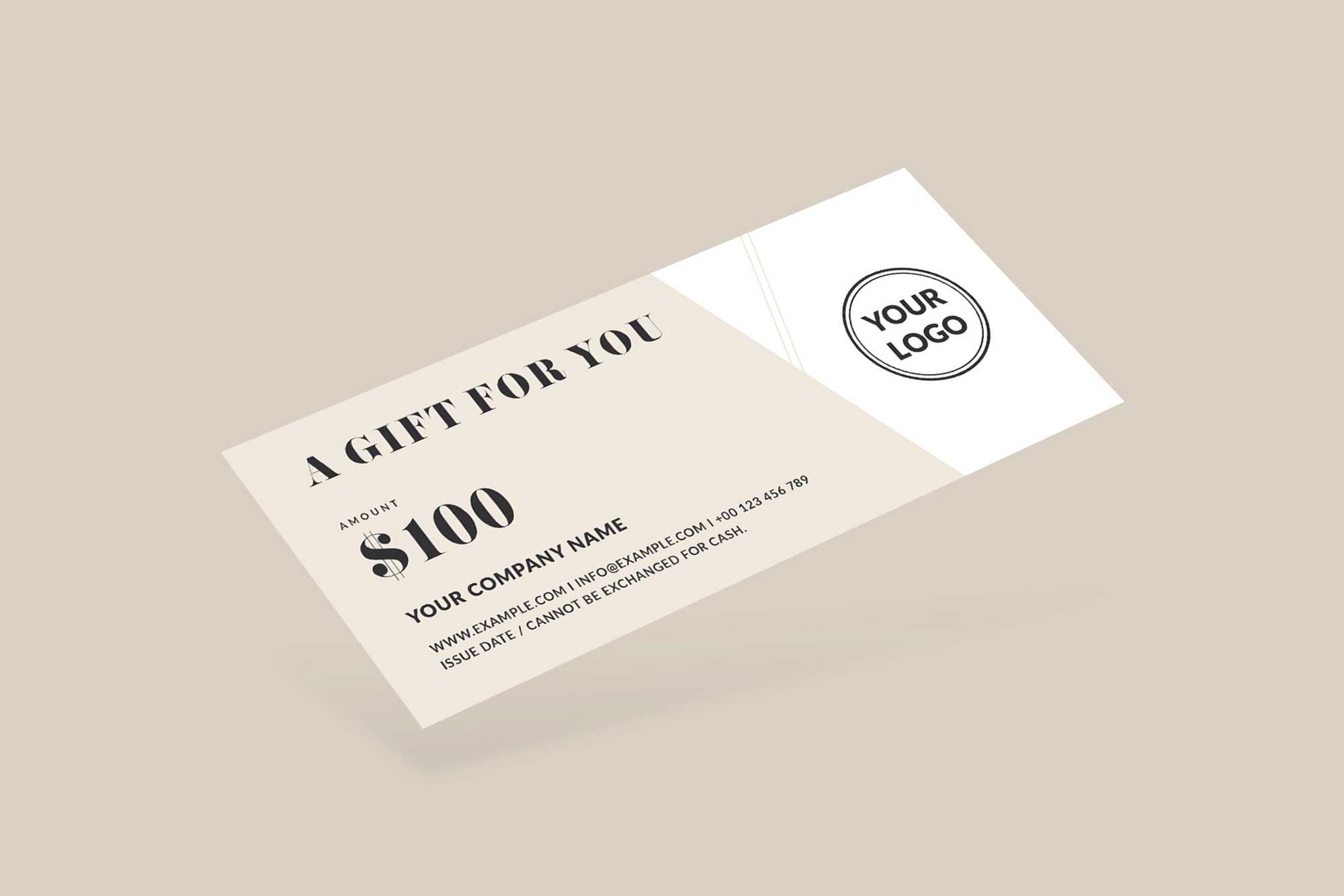 Minimal Gift Certificate Template In Gift Certificate Template Indesign